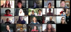 Representatives from nonprofit organizations gathered in a virtual meeting with the Northern New Jersey Community Foundation to discuss the COVID-19 Rapid Response Fund's art grant awards.