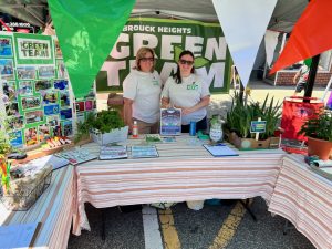 Hasbrouck Heights Green Team members, Linda Byrne and Amanda Reppond, provided resource information to the public at the Hasbrouck Heights Street Fair in the municipality.